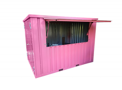 Contenitore bar pieghevole 3 x 2 METRI XL Rosa RAL 3014
