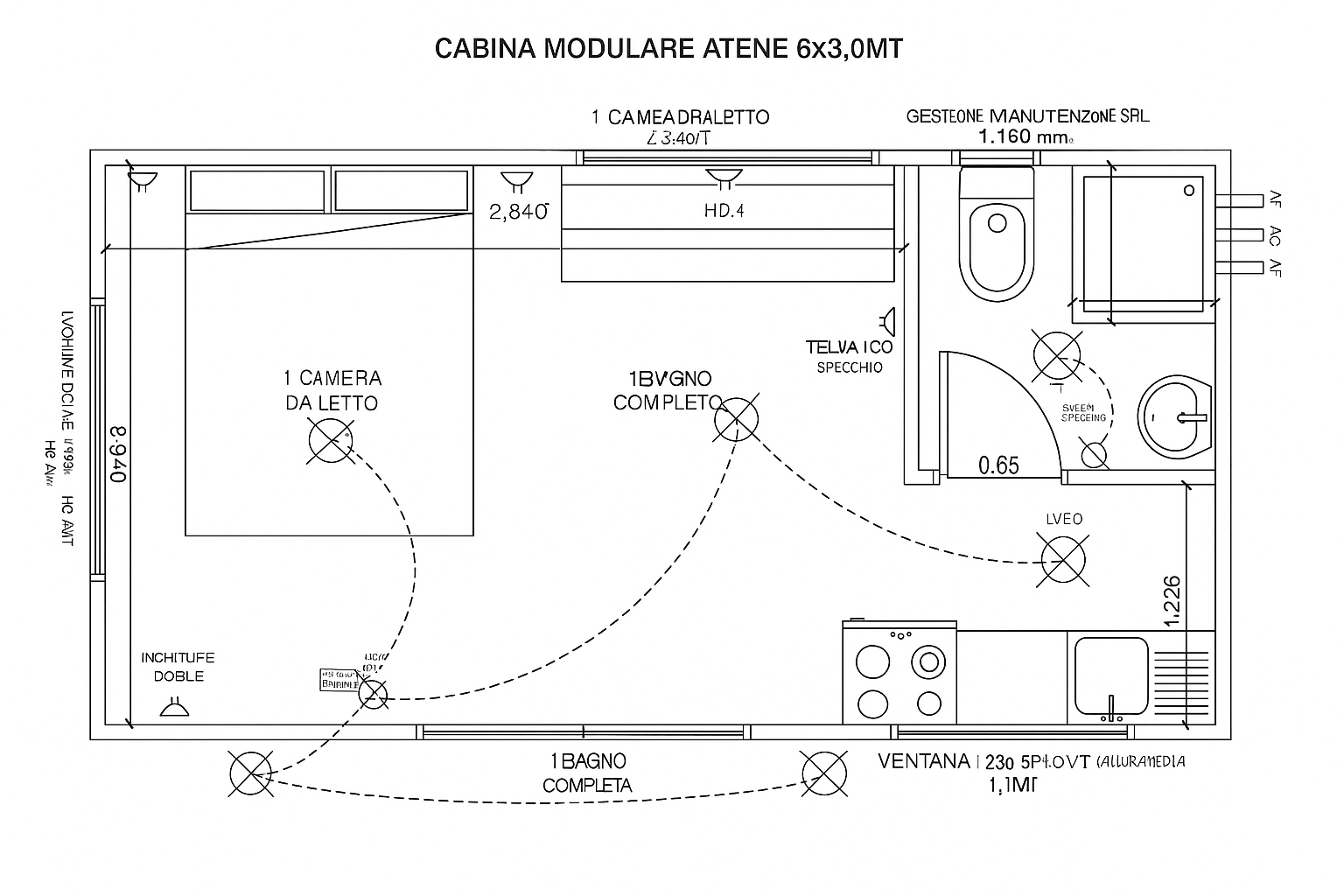 CABINA MODULARE ATENE 6X3.0MT