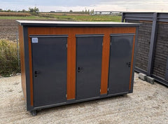 Container sanitario Padiglione WC con tripla cabina